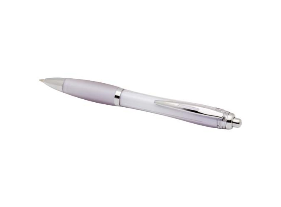  Penna a sfera in plastica riciclata certificata RCS con fusto e impugnatura colorati (inchiostro blu) Nash FullGadgets.com