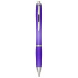  Penna a sfera in plastica riciclata certificata RCS con fusto e impugnatura colorati (inchiostro blu) Nash FullGadgets.com
