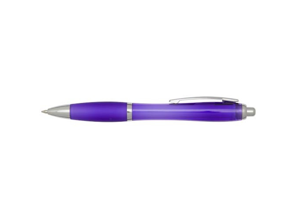  Penna a sfera in plastica riciclata certificata RCS con fusto e impugnatura colorati (inchiostro blu) Nash FullGadgets.com