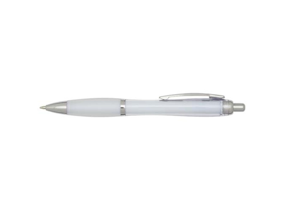  Penna a sfera in plastica riciclata certificata RCS con fusto e impugnatura colorati (inchiostro blu) Nash FullGadgets.com