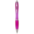  Penna a sfera in plastica riciclata certificata RCS con fusto e impugnatura colorati (inchiostro blu) Nash FullGadgets.com