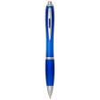  Penna a sfera in plastica riciclata certificata RCS con fusto e impugnatura colorati (inchiostro blu) Nash FullGadgets.com