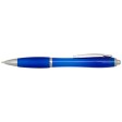  Penna a sfera in plastica riciclata certificata RCS con fusto e impugnatura colorati (inchiostro blu) Nash FullGadgets.com