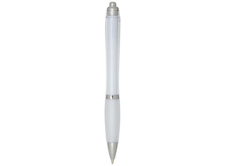  Penna a sfera in plastica riciclata certificata RCS con fusto e impugnatura colorati (inchiostro blu) Nash FullGadgets.com
