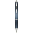  Penna a sfera in plastica riciclata certificata RCS con fusto e impugnatura colorati (inchiostro blu) Nash FullGadgets.com
