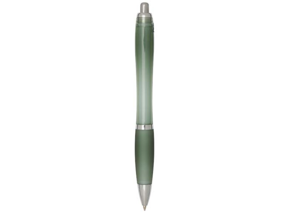  Penna a sfera in plastica riciclata certificata RCS con fusto e impugnatura colorati (inchiostro blu) Nash FullGadgets.com