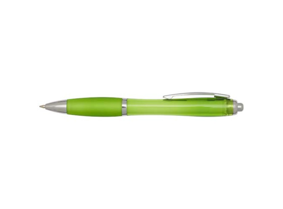  Penna a sfera in plastica riciclata certificata RCS con fusto e impugnatura colorati (inchiostro blu) Nash FullGadgets.com