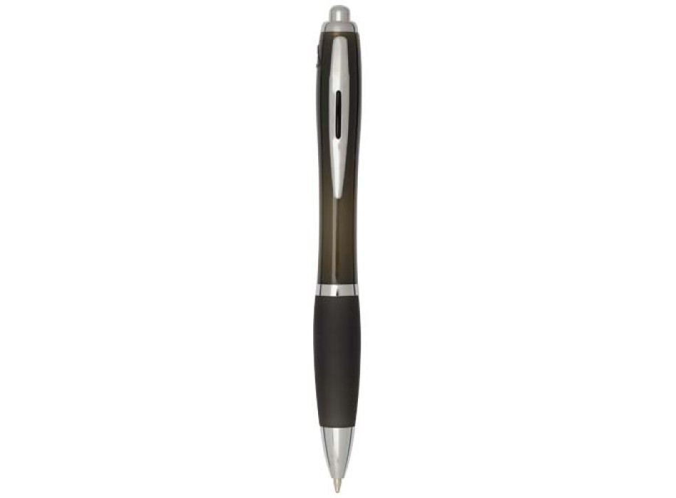  Penna a sfera in plastica riciclata certificata RCS con fusto e impugnatura colorati (inchiostro blu) Nash FullGadgets.com
