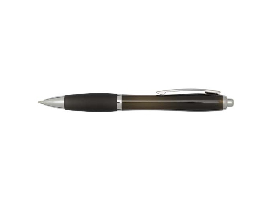  Penna a sfera in plastica riciclata certificata RCS con fusto e impugnatura colorati (inchiostro blu) Nash FullGadgets.com