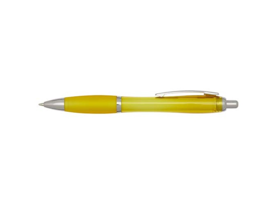  Penna a sfera in plastica riciclata certificata RCS con fusto e impugnatura colorati (inchiostro blu) Nash FullGadgets.com