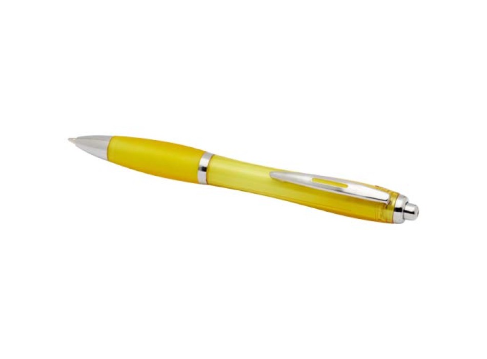  Penna a sfera in plastica riciclata certificata RCS con fusto e impugnatura colorati (inchiostro blu) Nash FullGadgets.com