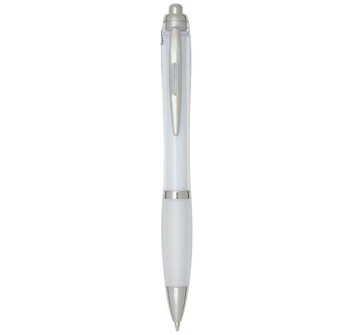  Penna a sfera in plastica riciclata certificata RCS con fusto e impugnatura colorati (inchiostro blu) Nash FullGadgets.com