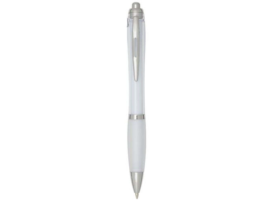  Penna a sfera in plastica riciclata certificata RCS con fusto e impugnatura colorati (inchiostro blu) Nash FullGadgets.com
