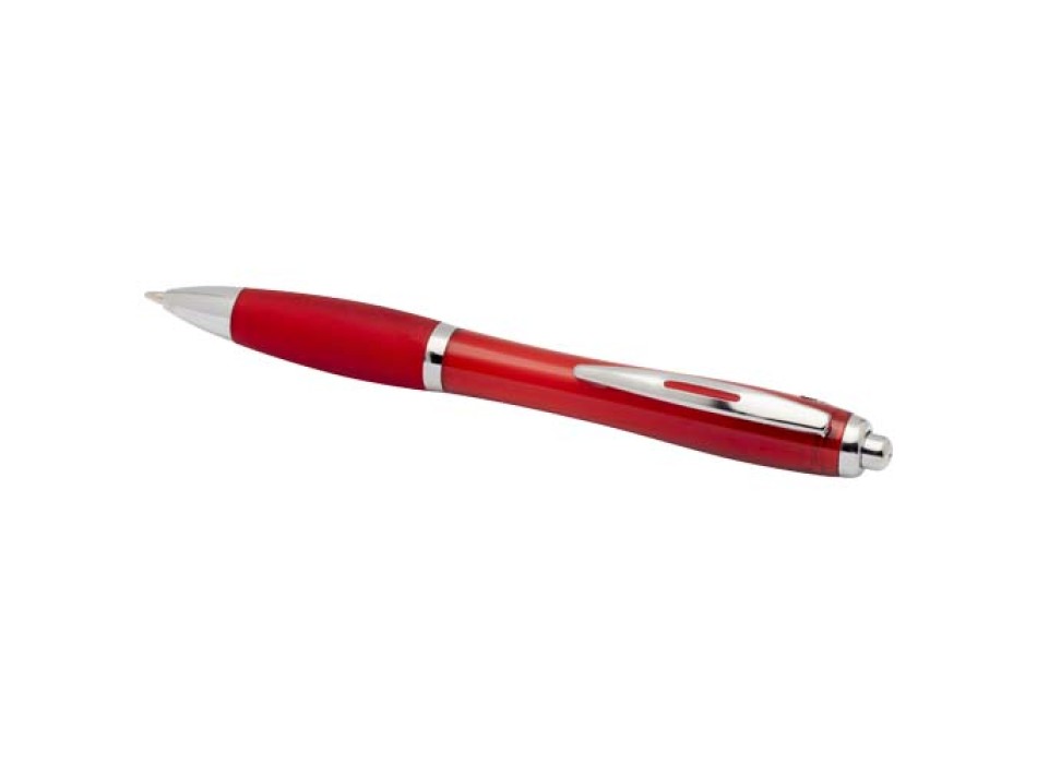 Penna a sfera in plastica riciclata certificata RCS con fusto e impugnatura colorati (inchiostro nero) Nash FullGadgets.com