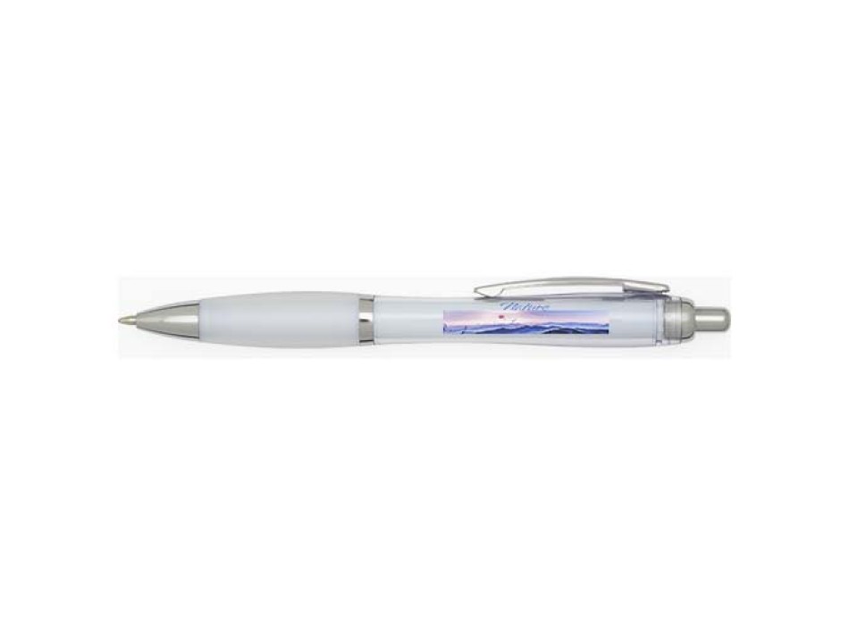 Penna a sfera in plastica riciclata certificata RCS con fusto e impugnatura colorati (inchiostro nero) Nash FullGadgets.com