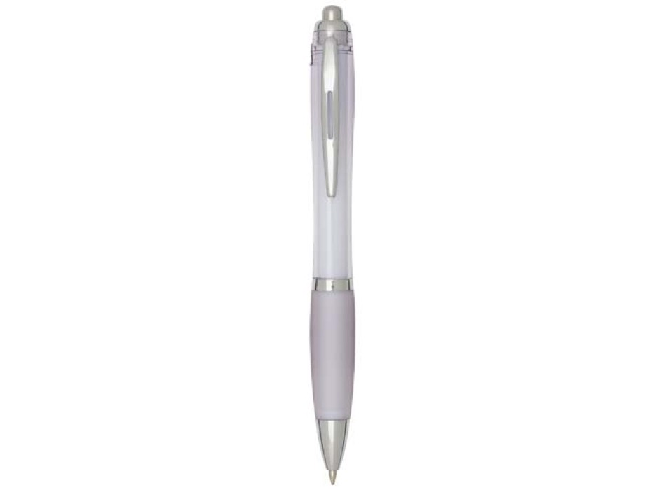 Penna a sfera in plastica riciclata certificata RCS con fusto e impugnatura colorati (inchiostro nero) Nash FullGadgets.com