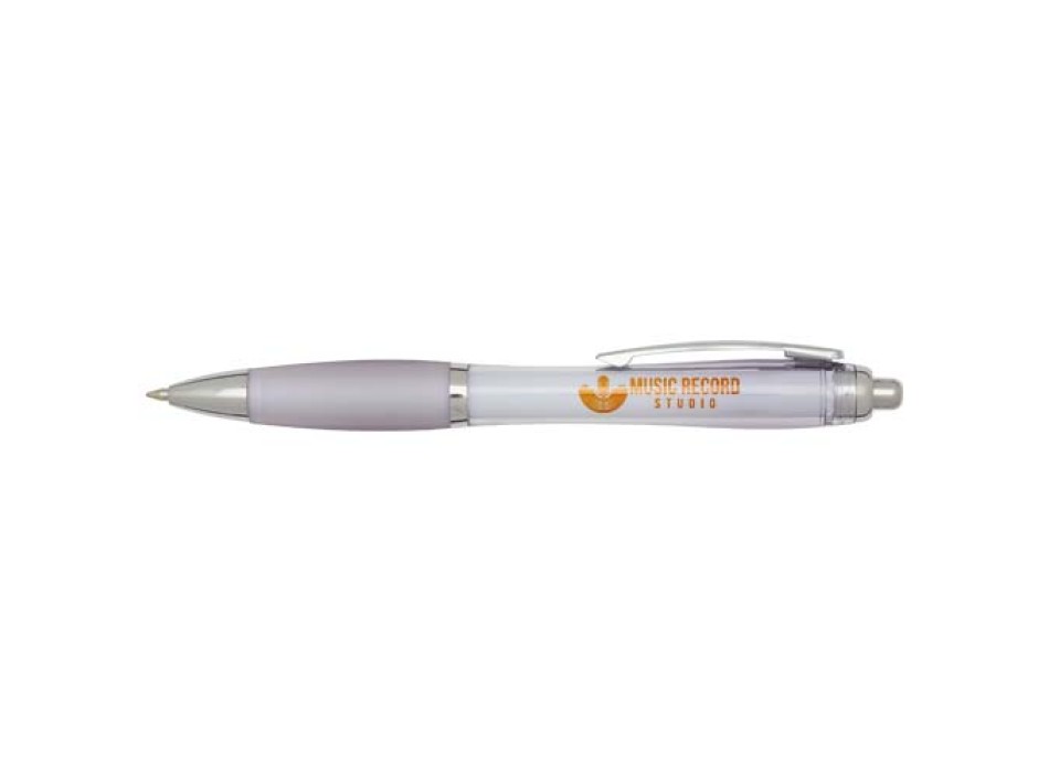 Penna a sfera in plastica riciclata certificata RCS con fusto e impugnatura colorati (inchiostro nero) Nash FullGadgets.com
