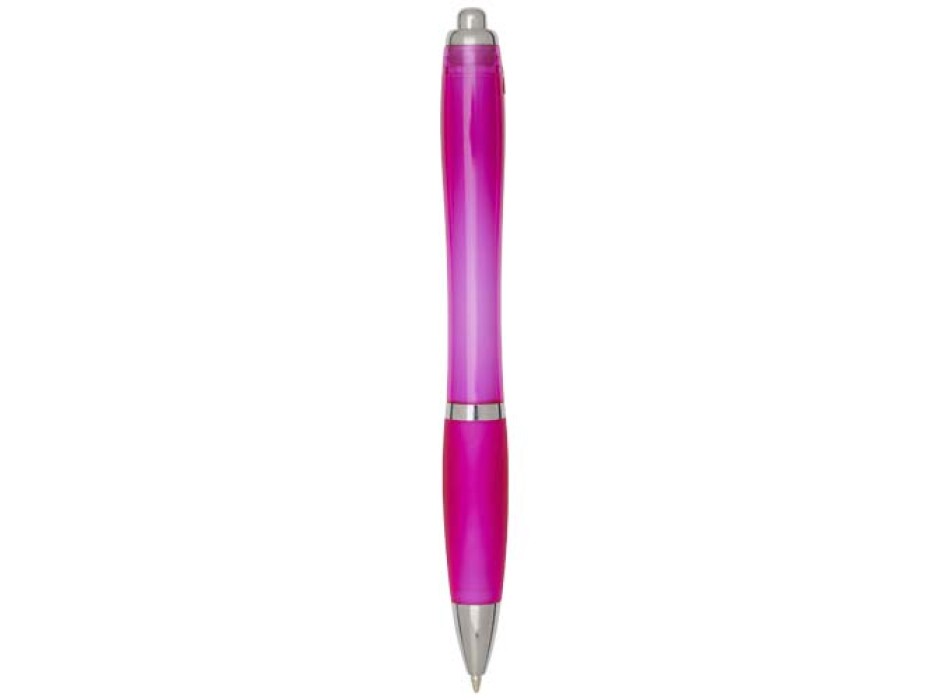 Penna a sfera in plastica riciclata certificata RCS con fusto e impugnatura colorati (inchiostro nero) Nash FullGadgets.com