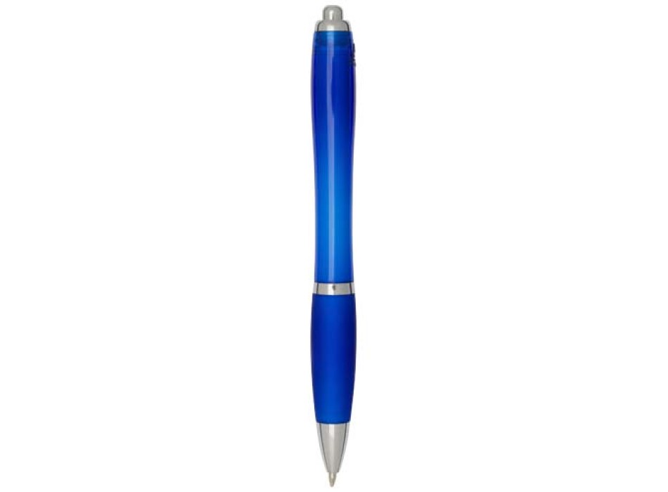 Penna a sfera in plastica riciclata certificata RCS con fusto e impugnatura colorati (inchiostro nero) Nash FullGadgets.com