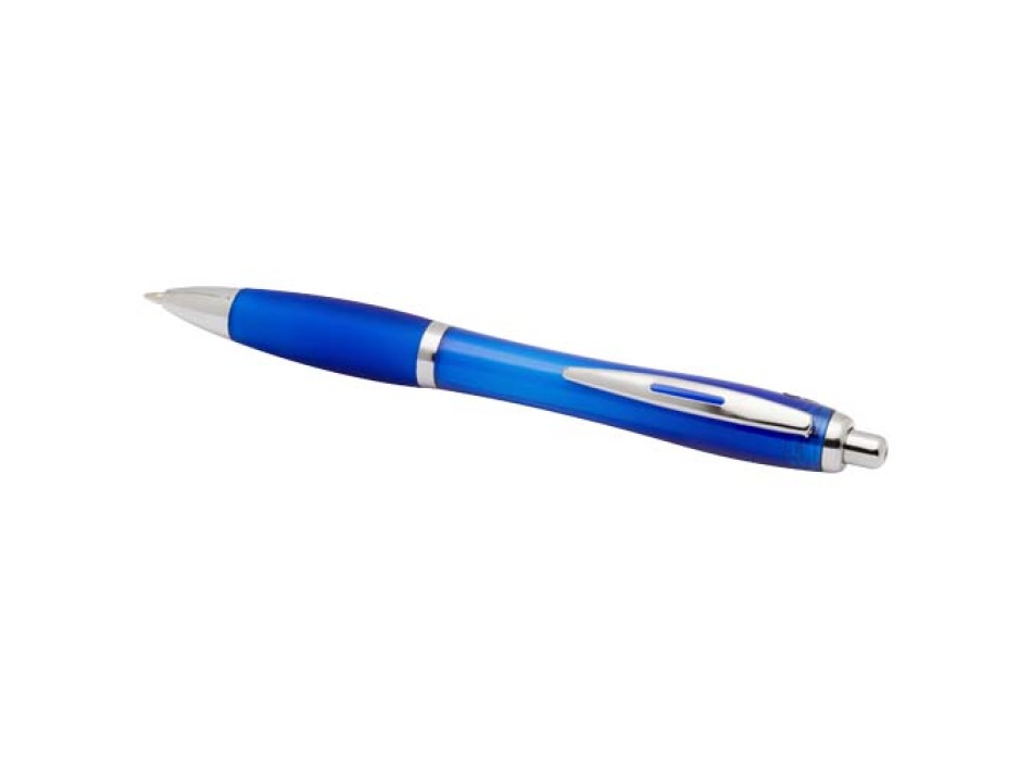 Penna a sfera in plastica riciclata certificata RCS con fusto e impugnatura colorati (inchiostro nero) Nash FullGadgets.com