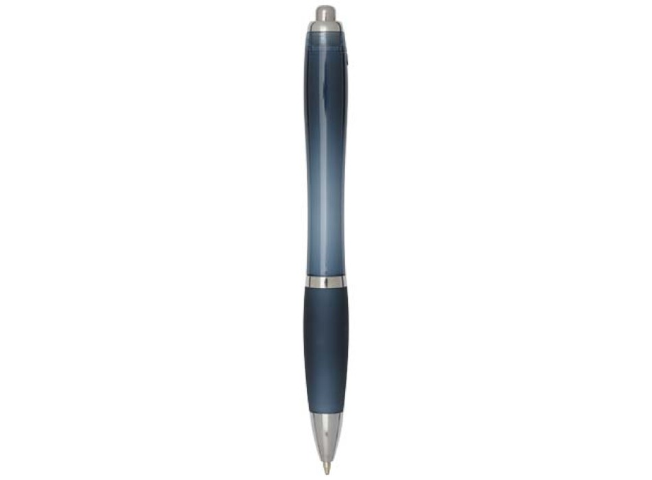 Penna a sfera in plastica riciclata certificata RCS con fusto e impugnatura colorati (inchiostro nero) Nash FullGadgets.com
