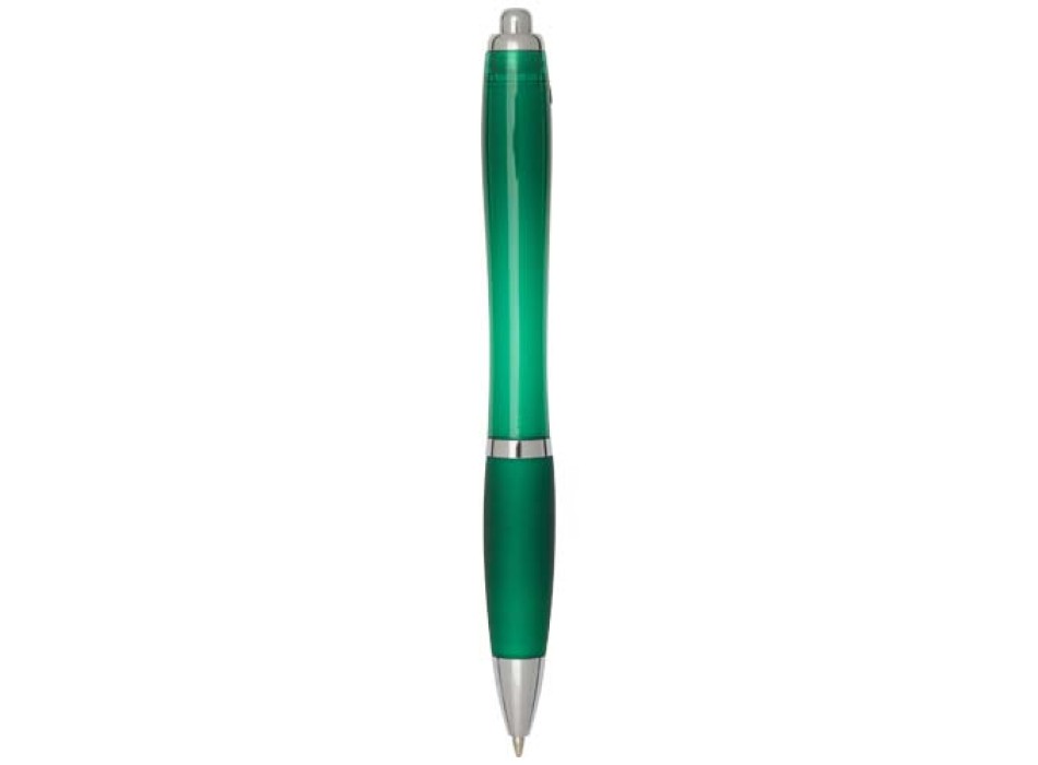 Penna a sfera in plastica riciclata certificata RCS con fusto e impugnatura colorati (inchiostro nero) Nash FullGadgets.com