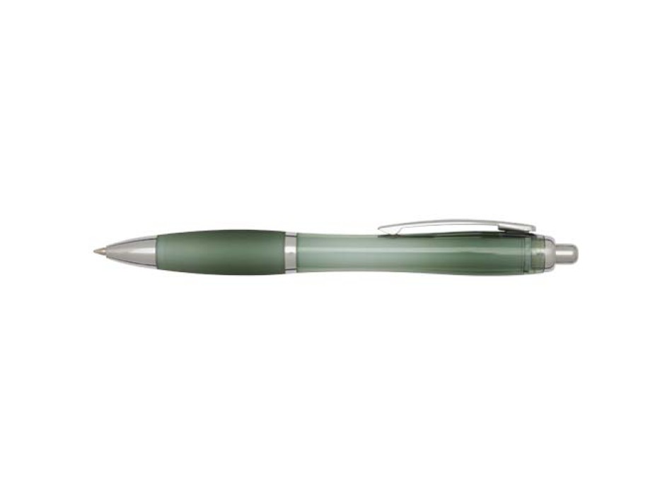 Penna a sfera in plastica riciclata certificata RCS con fusto e impugnatura colorati (inchiostro nero) Nash FullGadgets.com