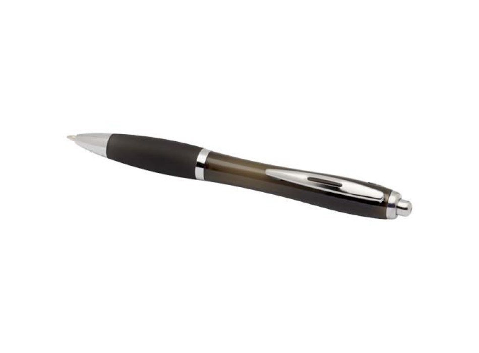 Penna a sfera in plastica riciclata certificata RCS con fusto e impugnatura colorati (inchiostro nero) Nash FullGadgets.com