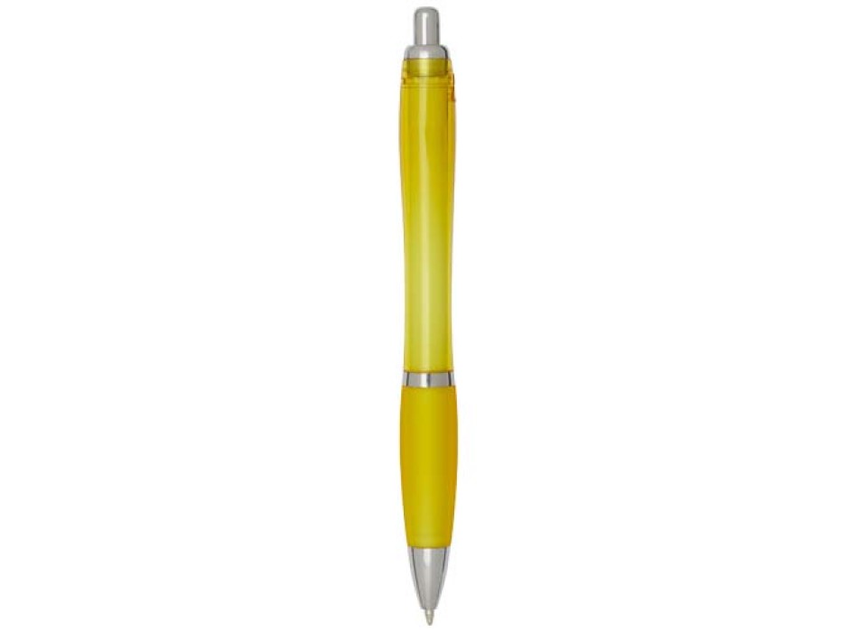 Penna a sfera in plastica riciclata certificata RCS con fusto e impugnatura colorati (inchiostro nero) Nash FullGadgets.com