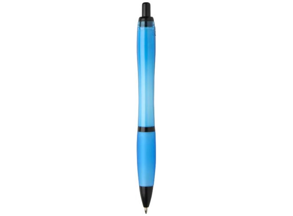 Penna a sfera in plastica riciclata con finiture nere (inchiostro nero) Nash FullGadgets.com