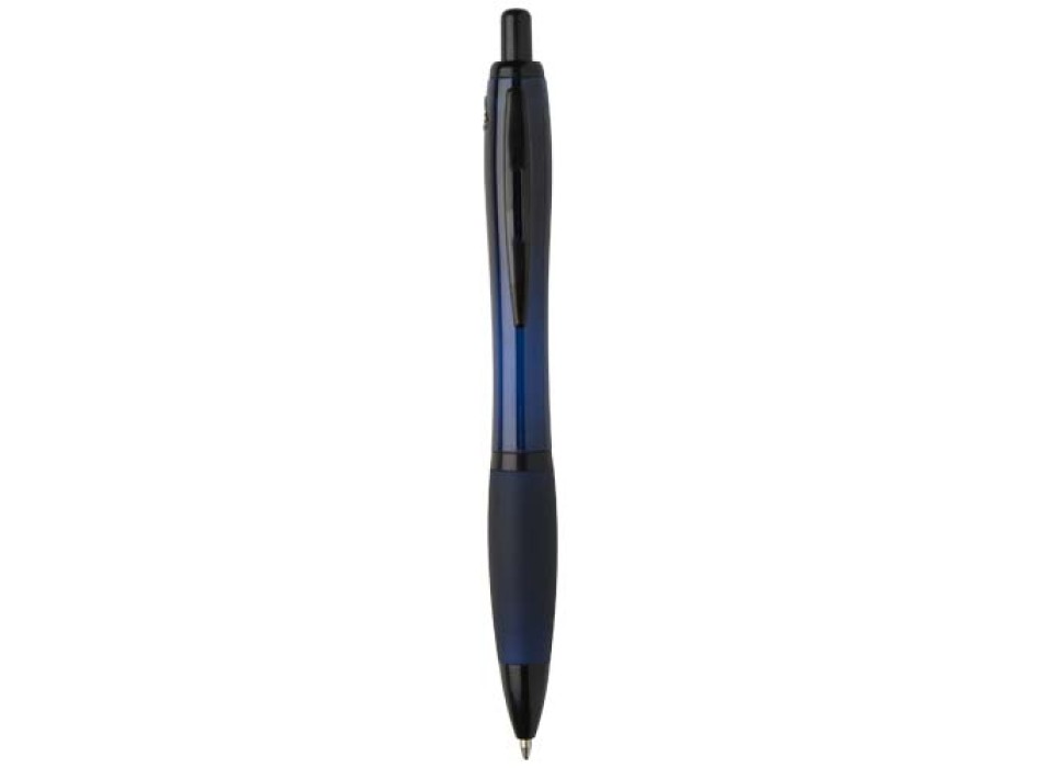 Penna a sfera in plastica riciclata con finiture nere (inchiostro nero) Nash FullGadgets.com