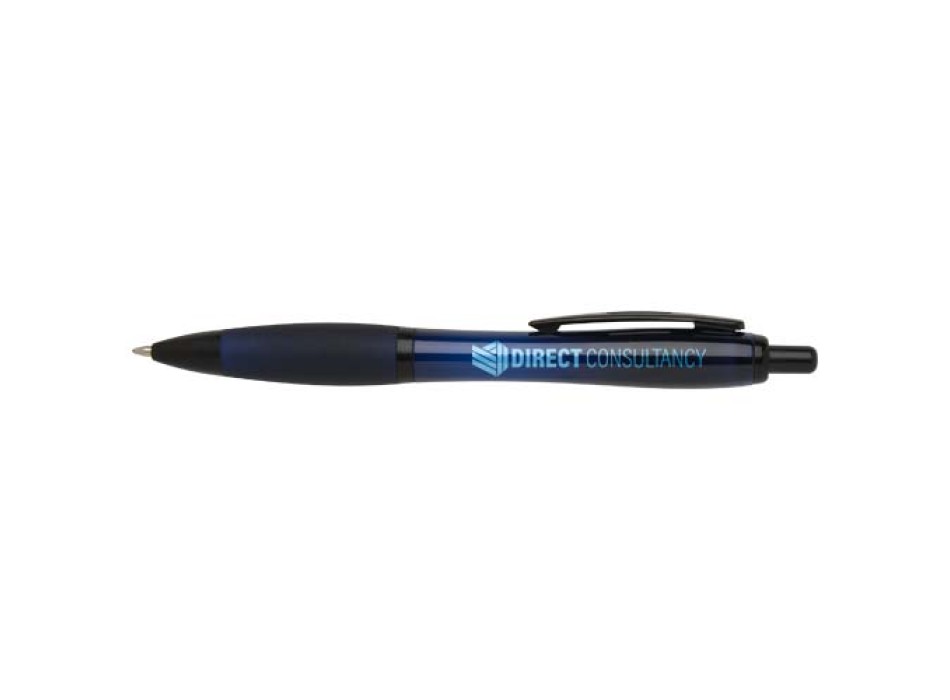 Penna a sfera in plastica riciclata con finiture nere (inchiostro nero) Nash FullGadgets.com
