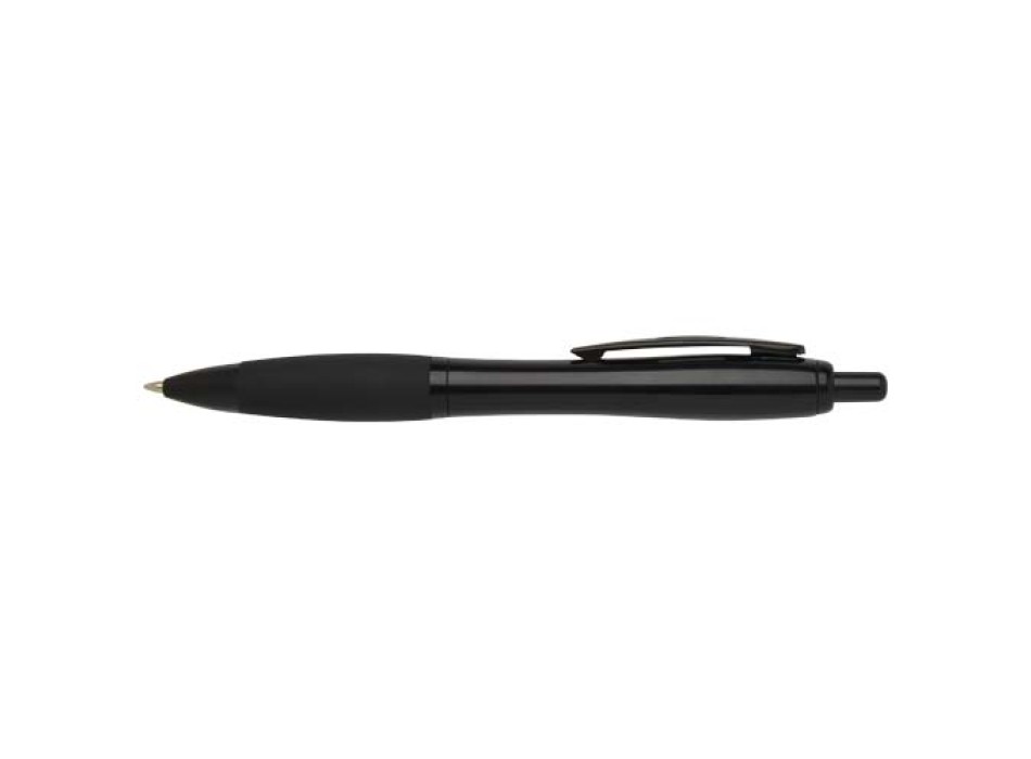 Penna a sfera in plastica riciclata con finiture nere (inchiostro nero) Nash FullGadgets.com