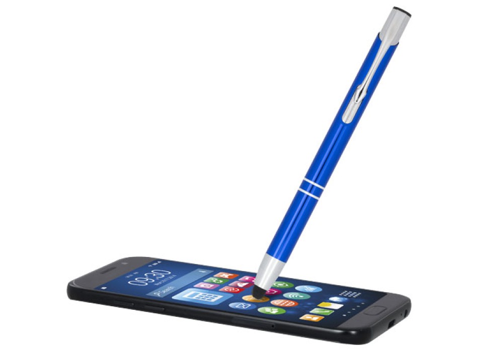 Penna a sfera metallica con stylus Moneta (inchiostro blu) FullGadgets.com