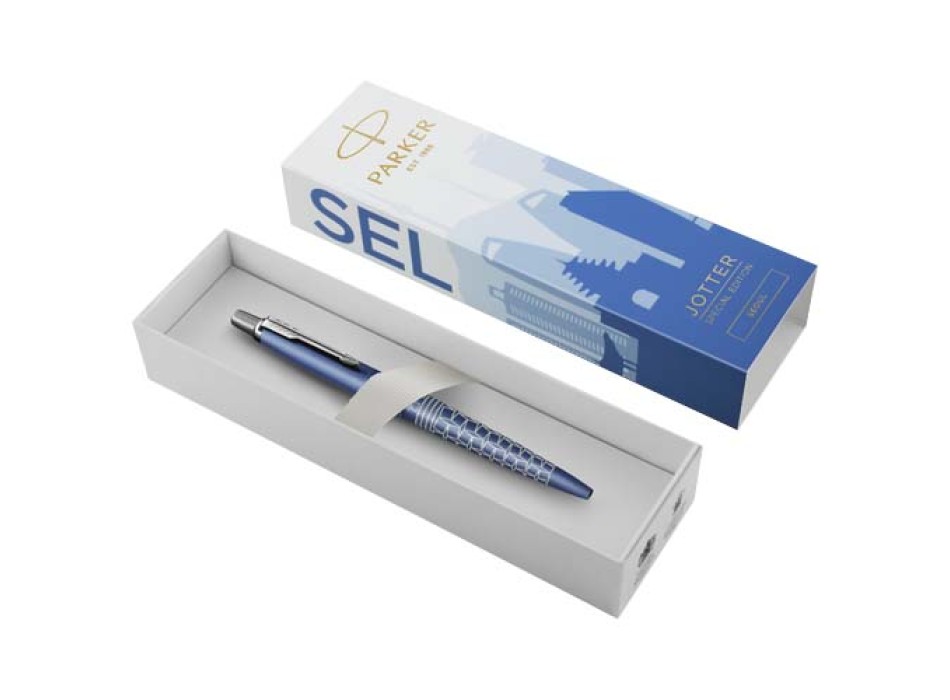 Penna a sfera Parker Jotter SE Global Icons (inchiostro blu) FullGadgets.com