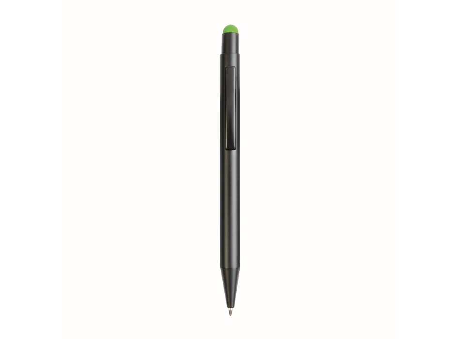 Penna  in alluminio. Il logo inciso a laser diventa dello stesso colore del touch screen. FullGadgets.com