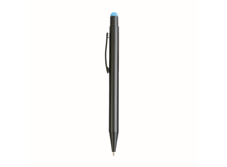 Penna  in alluminio. Il logo inciso a laser diventa dello stesso colore del touch screen. FullGadgets.com