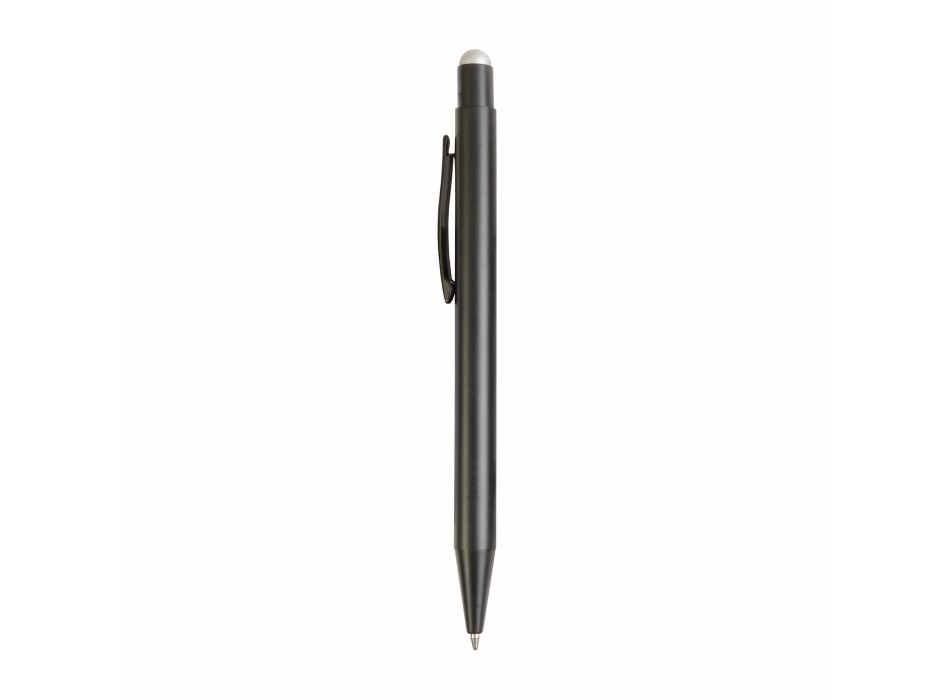 Penna  in alluminio. Il logo inciso a laser diventa dello stesso colore del touch screen. FullGadgets.com
