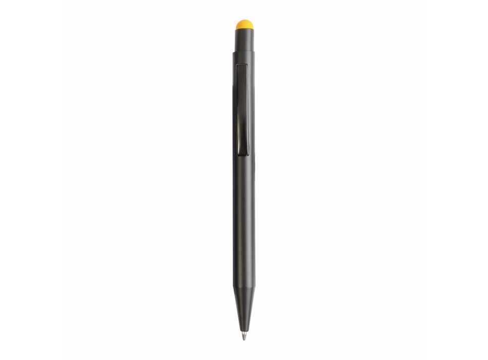 Penna  in alluminio. Il logo inciso a laser diventa dello stesso colore del touch screen. FullGadgets.com