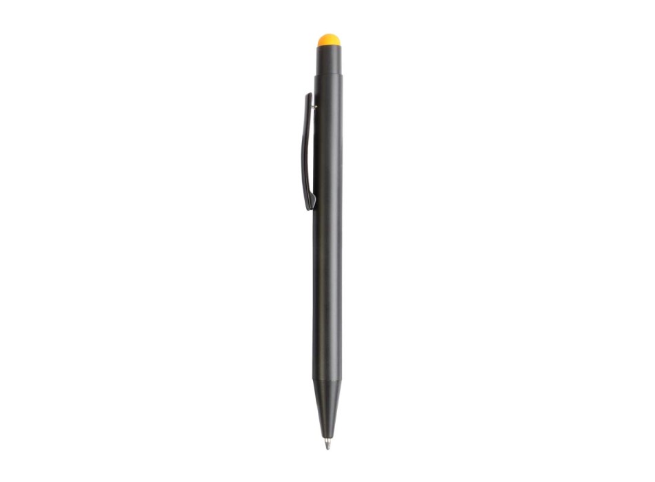 Penna  in alluminio. Il logo inciso a laser diventa dello stesso colore del touch screen. FullGadgets.com