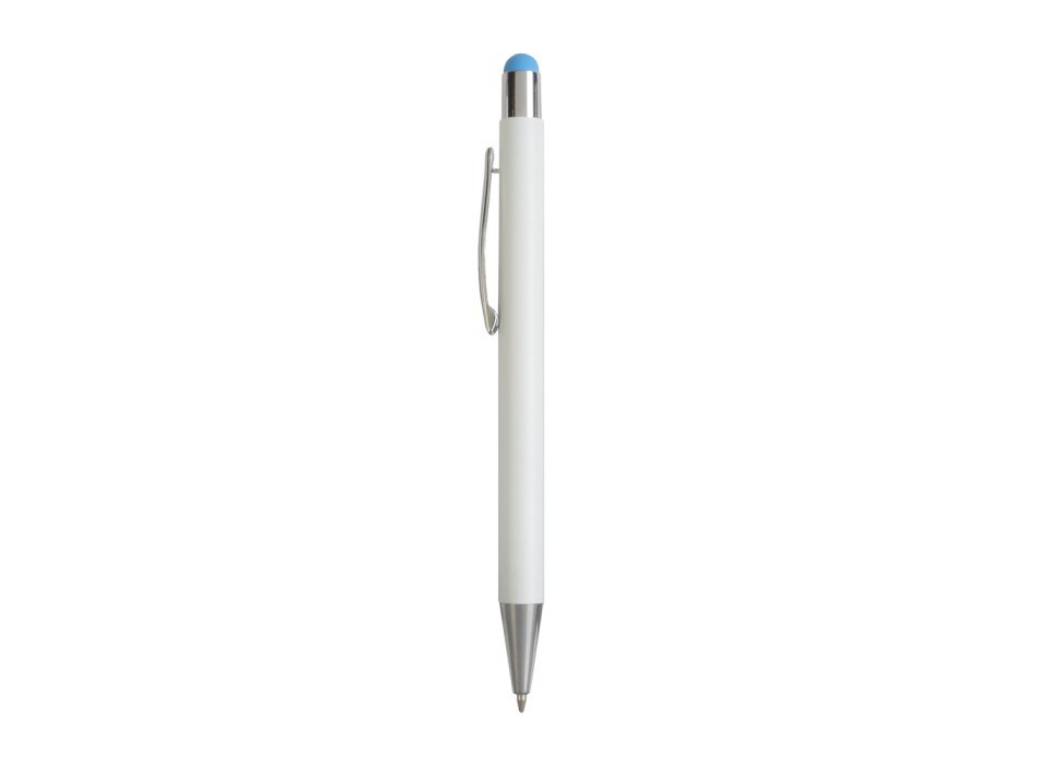 Penna  in alluminio. Il logo inciso a laser diventa dello stesso colore del touch screen. FullGadgets.com
