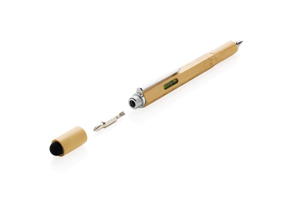 Penna multifunzione 5 in 1 in bambù FullGadgets.com