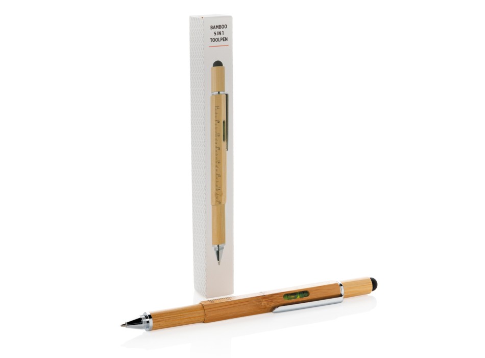 Penna multifunzione 5 in 1 in bambù FullGadgets.com