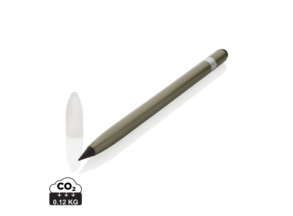 Penna senza inchiostro in alluminio con gomma FullGadgets.com