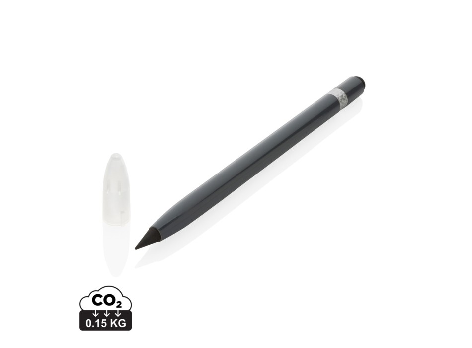 Penna senza inchiostro in alluminio con gomma FullGadgets.com