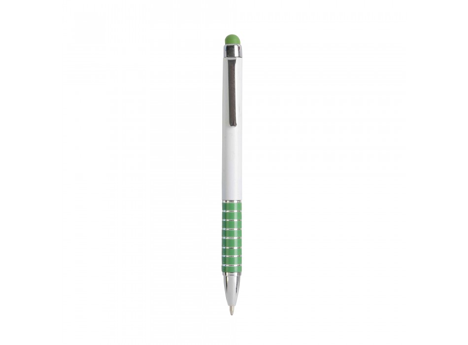 Penna twist con fusto bianco in plastica e impugnatura colorata in alluminio FullGadgets.com