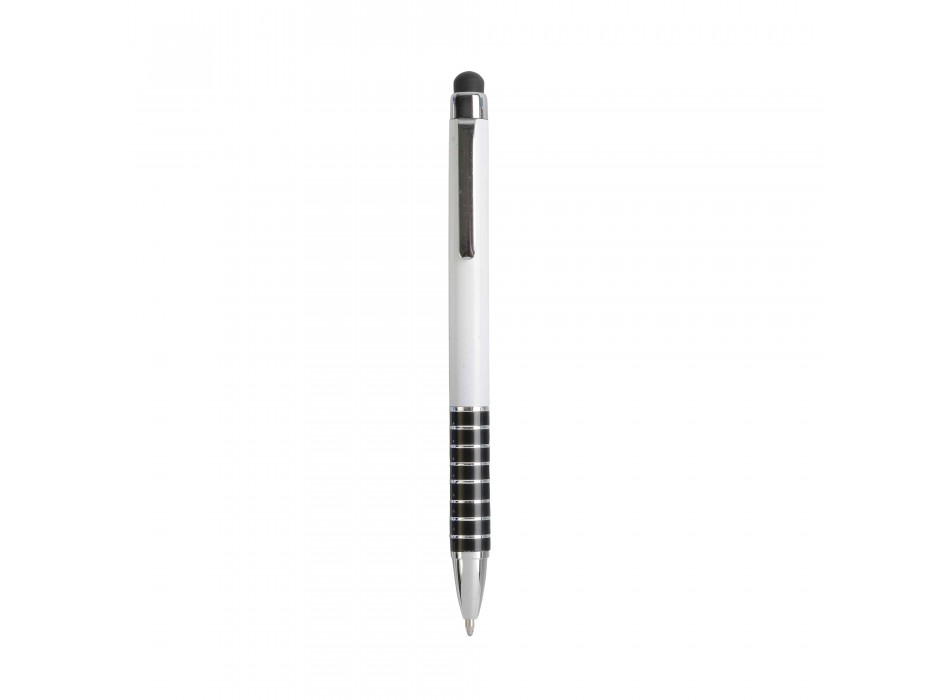 Penna twist con fusto bianco in plastica e impugnatura colorata in alluminio FullGadgets.com