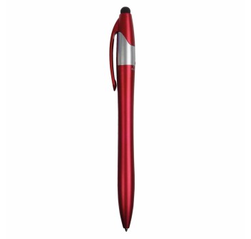 Penna twist in plastica con 3 refill dei colori blu, nero e rosso, con gommino per touch s FullGadgets.com