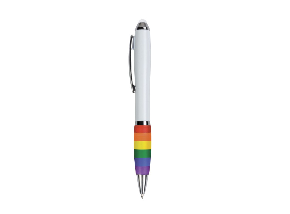 Penna twist in plastica con fusto bianco, impugnatura arcobaleno FullGadgets.com
