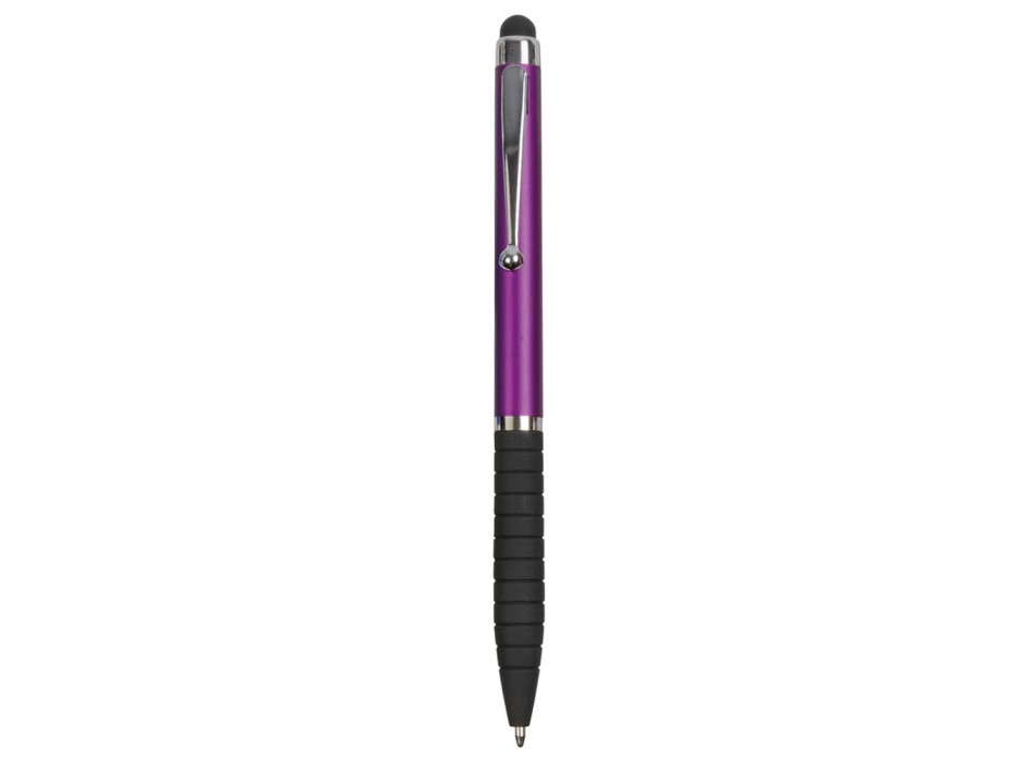 Penna twist in plastica, con impugnatura gommata e gommino per touch screen FullGadgets.com